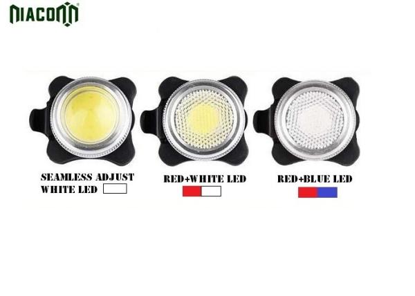 Rechargeable USB Bike Tail Light 20-80lm Brightness White / Red / Blue Light