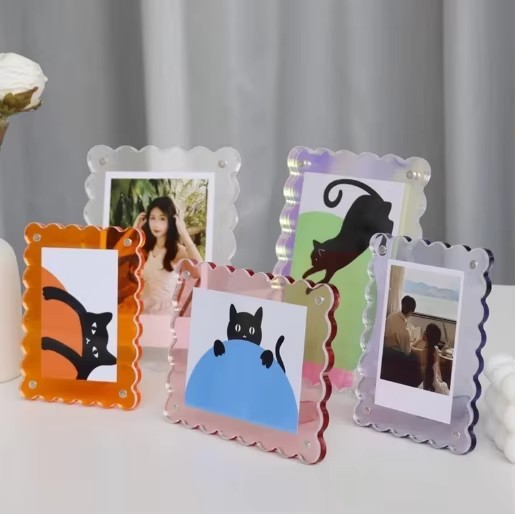 5x7 4x6 Acrylic Magnetic Picture Frames For Desktop Display And Home Decor