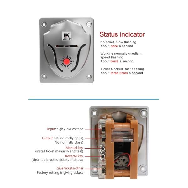 Стабилизированная машина видеоигры разделяет выход билета выкупления парка атракционов Лк009аф