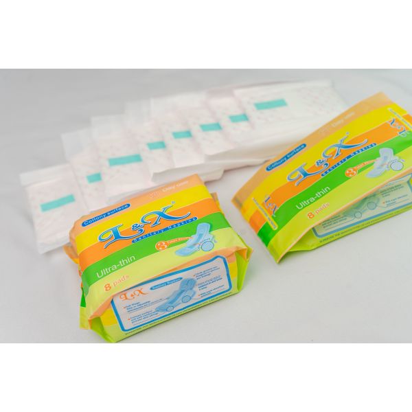 Hypoallergenic Women Sanitary Napkins 240mm Length Side Gather Ensures Secure Leak Protection and Comfortable Absorption