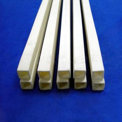 99% Alumina Based Ceramics , High Temp Thin Wall Ceramic Tube Suqare