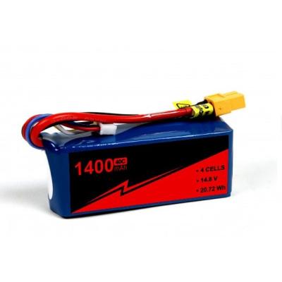 Bateria de barco de alta performance 40C RC 14.8V 4S 1400mah Bateria Lipo