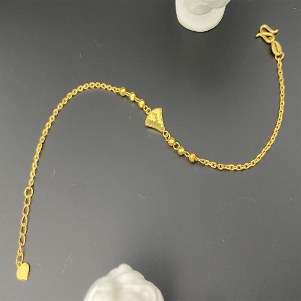 Personalized Women's Jewelry 18K Solid Gold Heart Bracelet