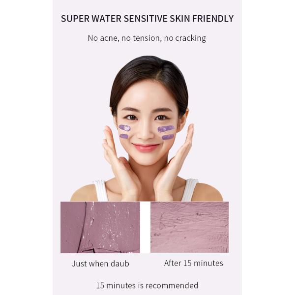 Пурпурная маска 5ml/прокладка 300g/опарник глины очищать баклажана