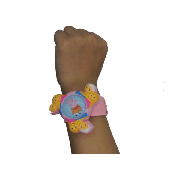 led Children's fruit spinning pineapple clap silicone watch bracelet gift custom logo cartoon clap quartz literal