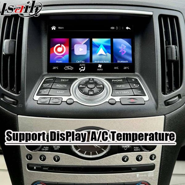 Lsailt 7 Inches Wireless Android Auto CarPlay Screen for Infiniti G37 G25 G35 Skyline 370GT (V36) Q40 2007-2014 HD Touch DisPlay