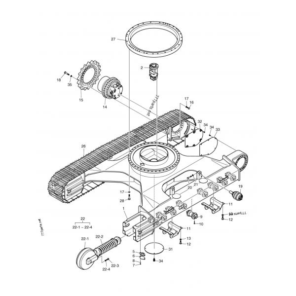 Коробка передач перемещения конечной передачи машины DH420 2401-6357 экскаватора для Doosan