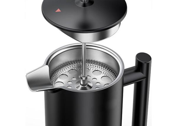 Black Color Double Wall Coffee Plunger Ss French Press Coffee Maker 27/34/51oz