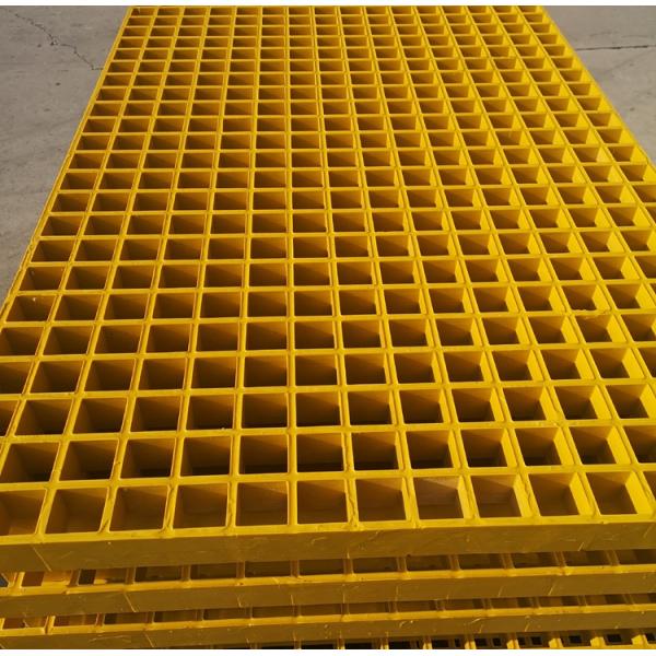 Cutting Service 50x50mm Big Mesh FRP Grating Fence Fiberglass Air Ventilation Grille