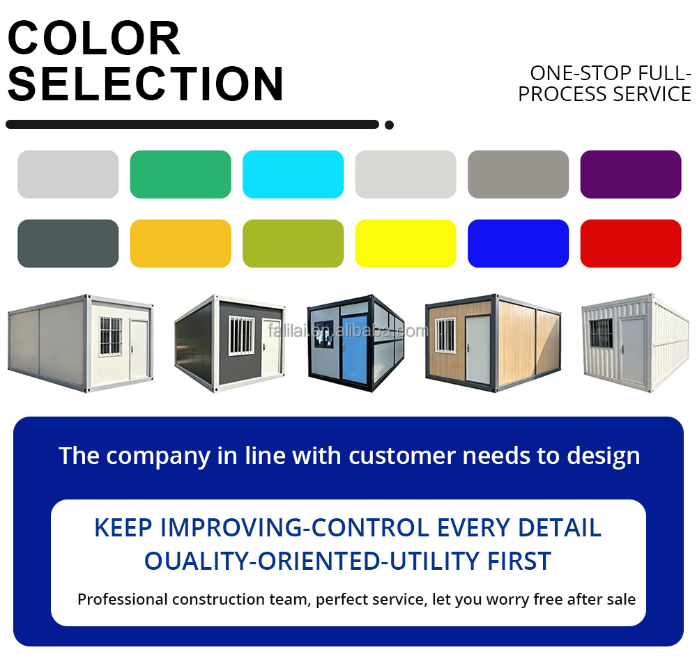 High Quality Easy Assembly 20ft Folding Container House Modular Container Unit Portable Site Office Prefab Dormitory Bathroom
