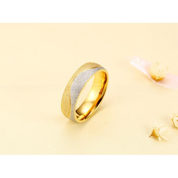 Anillos de acero inoxidable con forma de galaxia de diamante, chapados en oro de 18 quilates y plata, dos tonos, arenados