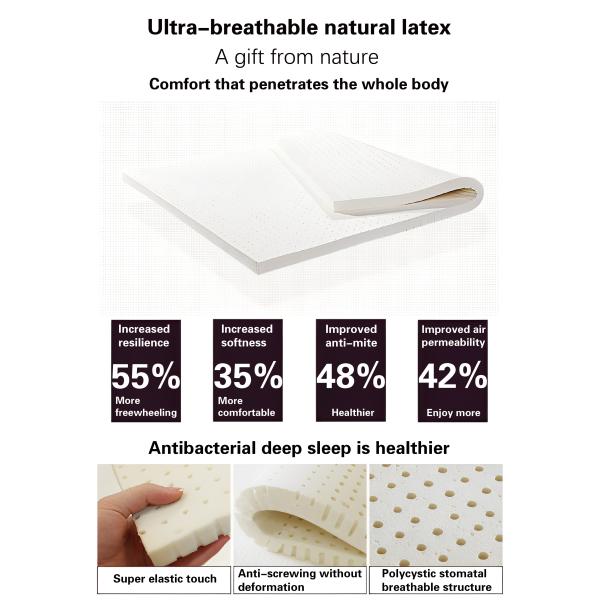 Upgrade to JOURM Topper Knitted Fabric and Memory Foam for a Luxurious Sleep Experience