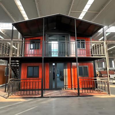 Double Storey 40ft 20ft Foldable Steel Mobile Prefabricated Villa Expandable 3 Bedroom House with Kitchen for Home Office Use