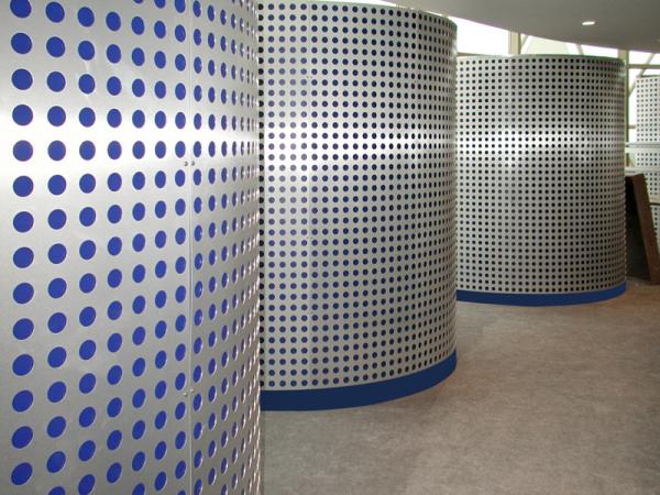 Powder Coating Aluminum Perforated  Panels For Column Cover/Cladding