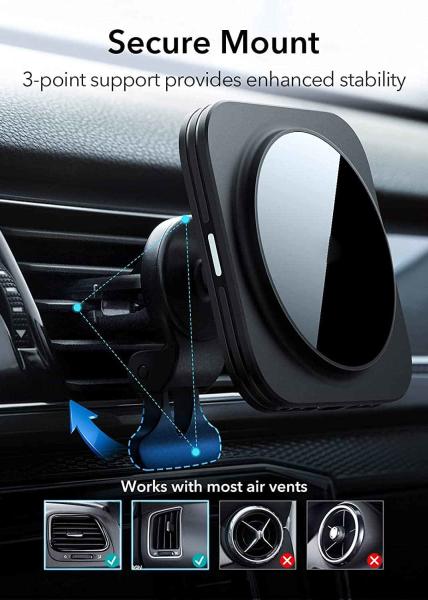 MagSafe Wireless Charging Magnetic Car Mount Adjustable 6.7 inch 18W