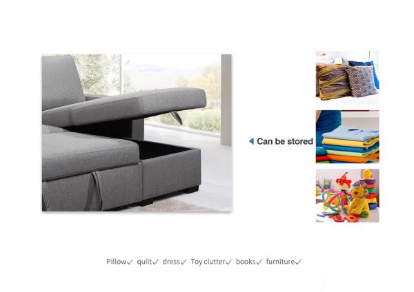 Convertible Folding Sofa Bed Stain Resistant Durable For Apartment