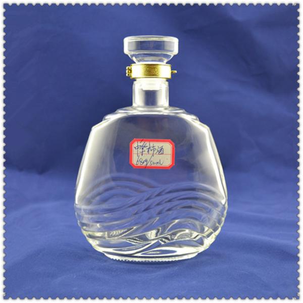 Super Flint Brandy Glass Bottle Manufacturers with Cork Sealing Type and FOB Term