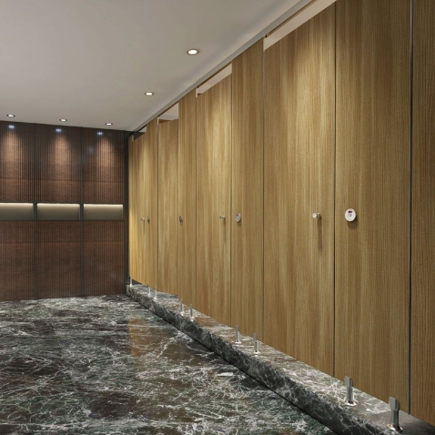12mm Thickness HPL Toilet Cubicles Customizable Toilet Partitioning