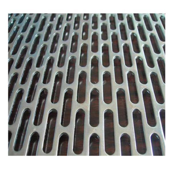 SS201 3mm Oval / Square Hole Punching Stainless Steel Perforated Sheet Filter Mesh
