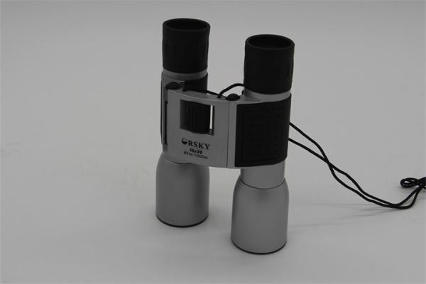 Ergonomic Design Travel High Magnification Binoculars 12x32 Sliver With Neck Strap