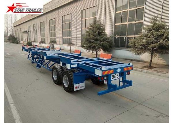 Leaf Spring Terminal Trailer , Semi Trailer Transport Two 20- Foot Containers