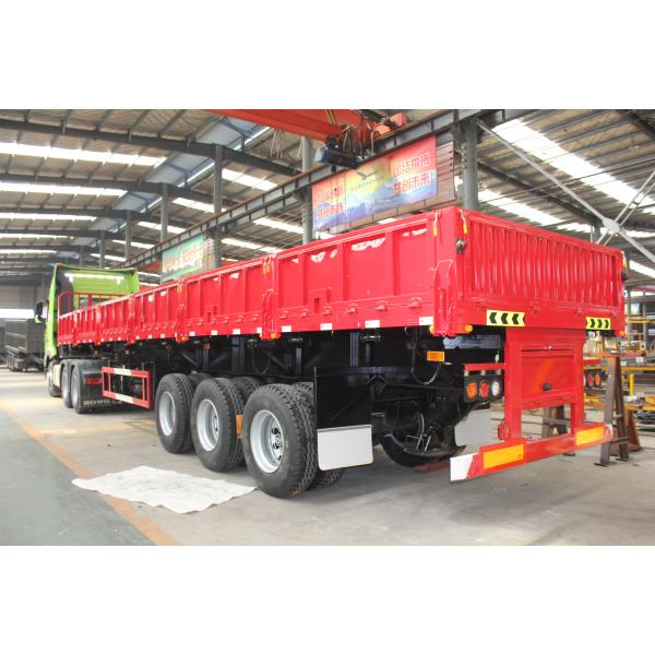 4 оси 40-60 тонн падающей боковой стены ограждения полуприцеп для транспортировки песка