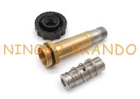 Base de hierro de cobre amarillo normalmente cerrada del tubo de guía de la manera 9m m OD de la válvula electromagnética 3