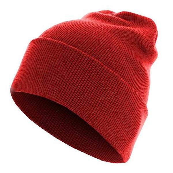 Spandex Wool Crochet Knit Pom Pom Beanie With Embroidery Triangle Leather Logo