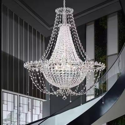 Italy K9 Master Bedroom Luxury Crystal Light Villa Living Duplex Staircase Princess Exhibition Hall Decoration