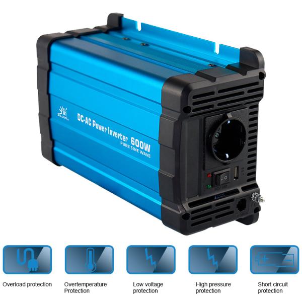 Lcd показывает 600 Dc инвертора 12V 24V волны синуса ватта чистый к Ac 110V 220V