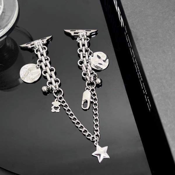 Bandes de bijoux en acier inoxydable pour Apple Watch série 8 7 6 5 4 3 2