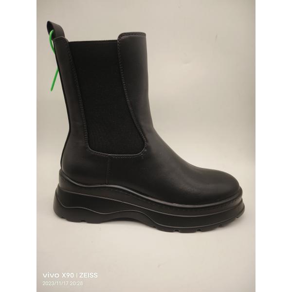 Модные чернокожие женские ботинки с плоским каблуком