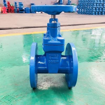 Non Rising Stem Soft Seated Gate Valve Cast Iron Flange Sluice Gate Valve