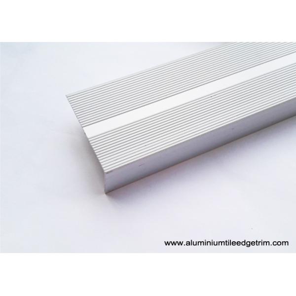 Non Skid Straight Metal Stair Nosing , Wide Edging Stair Step Nosing 