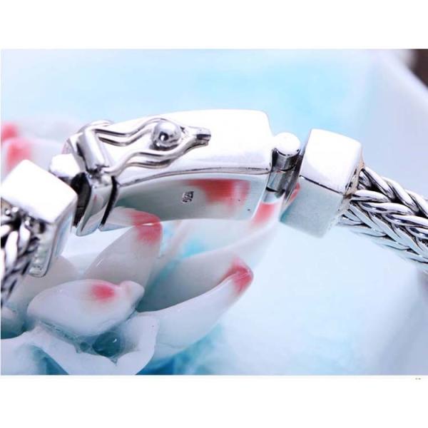 Vintage 925 Sterling Silver Wheat Chain Link Bracelet for Men(B17060201)