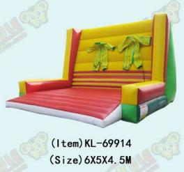 Playful Inflatable Sticky Wall Attraction with Two Suits Included Rock - Climbing Structure for Exciting Challenges