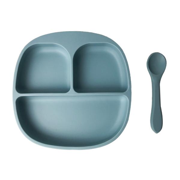 Customized  Silicone Baby Plate With Suction Feeding Nonslip Toddlers For Children