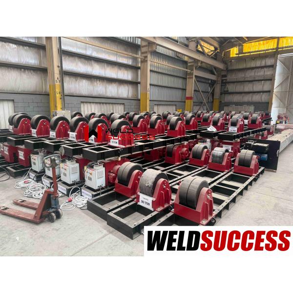 80T Capacity Rotator For Wind Tower Welding Controlled By Remote Hand Control And Foot Pedal