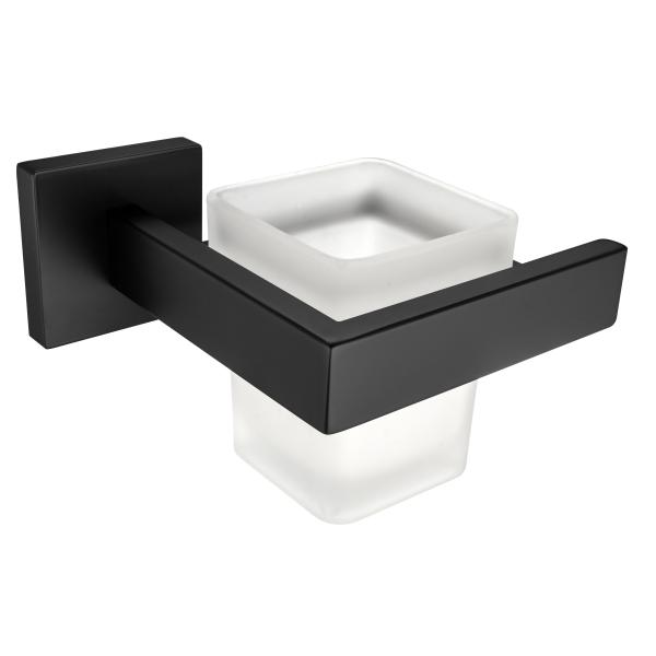 Tumbler holder83103-Square Black&Stainless steel 304&Brush,glass &bathroom &kitchen,sanitary