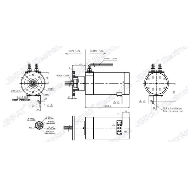 LPW-05-SPX ((JP06-182-03) JINPAT Wind Power Slip Ring Высокая электрическая и механическая производительность