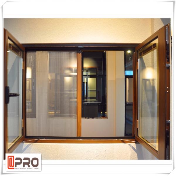 Wind Proof Aluminum Casement Windows Customized Size Safety Window Grill Design FRENCH ALUMINUM CASEMENT WINDOW