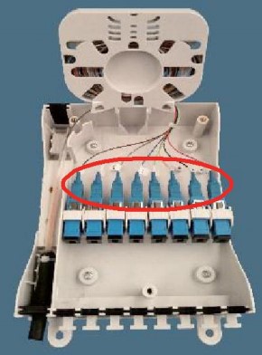 Крытый Multi прибор сетевого интерфейса жилой единицы (MDU) (NID) коробка распределения волокна Средний-пяди 8 портов