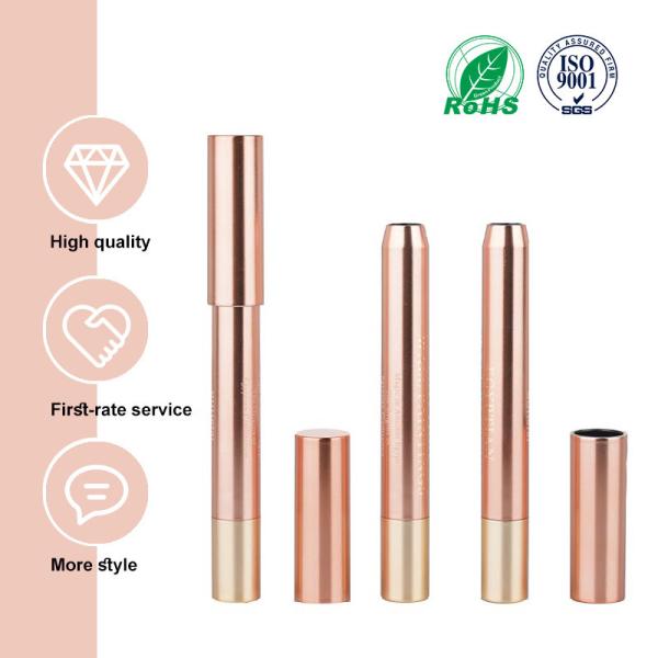 3.5g Ouro Rosa Balsamo de Lábios Vazio Recipientes Liners Lápis de Lápis Tubos de Lápis de Lábio de Metal