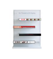 Chassi de aço robusto que abriga a barra esticada exposições LCD 23