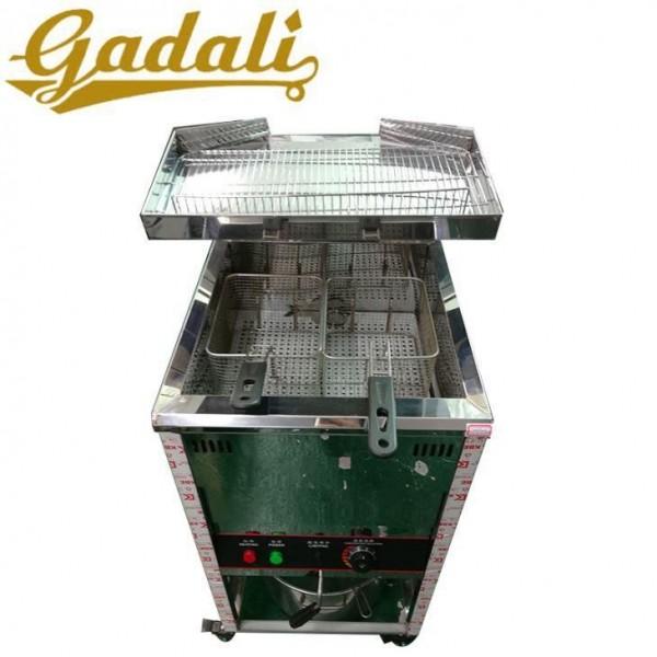 18L Two Baskets Electric Fryer Commercial 4 Adjustable Legs