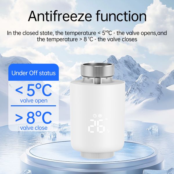 SIXWGH Tuya Zigbee 3.0 TRVL Smart Thermostat OLED Radiator Actuator Valve Programmable Temperature Controller Android Flip Home