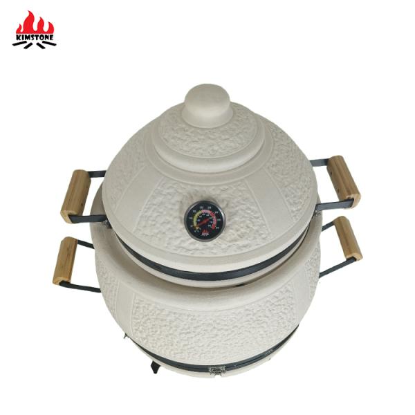 KIMSTONE 21 Inch Tandoor Smoker Smokeless Charcoal-fired Stylish and Modern Kamado Smoker Easy Temperature Reading