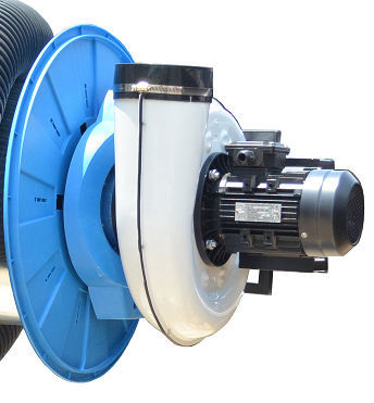1.1KW 2KW Motorized Hose Reel ISO9001 Exhaust Hose Reel Semi Automatic