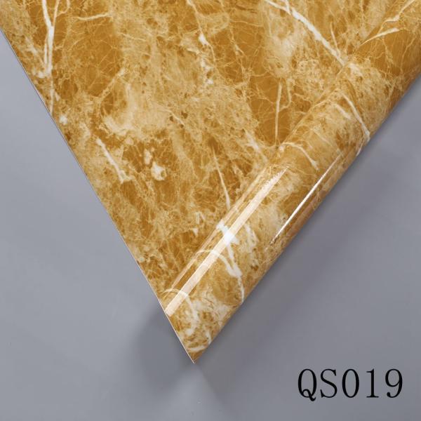 Smoke-Proof White Marble Sticker Wall Paper Kitchen Wall Stickers Wallpaper Vinyl Film Counter Stick Waterproof Removable