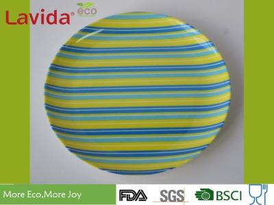 Reusable 20cm / 25cm Melamine Camping Dishes Tasteless High Temperature Tolerance